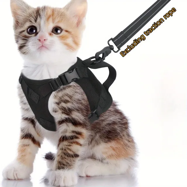 Tactical adjustable kit for cats with leash - Training equipment for service dogs in military quality