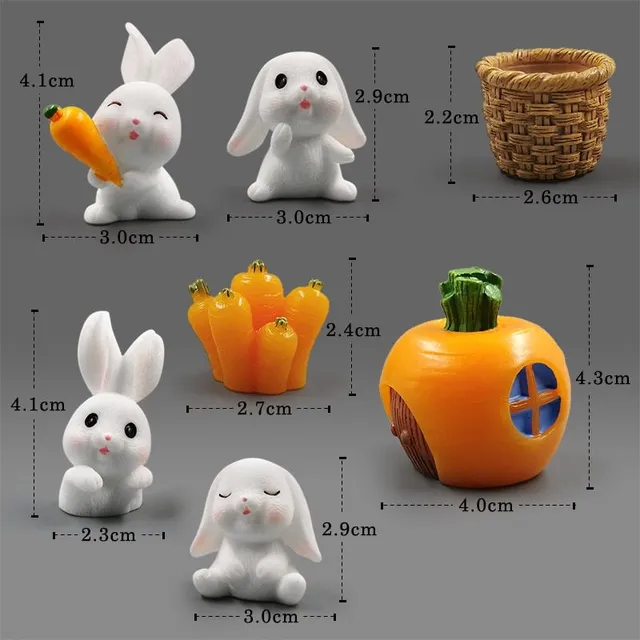 Ceramic Easter Bunny figurines