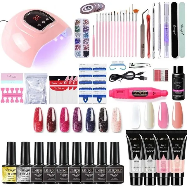 Kit de modelage des ongles avec lampe UV/LED