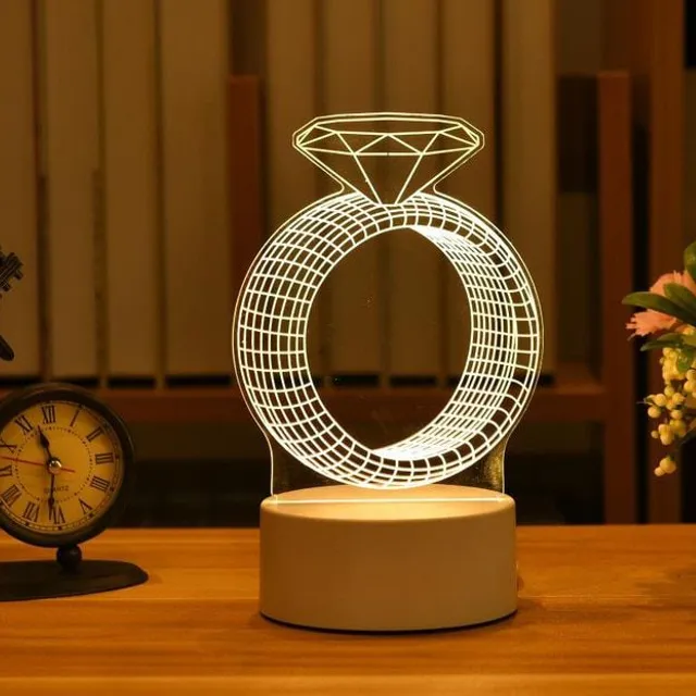 Lampă de noapte cu efect 3D - diferite modele