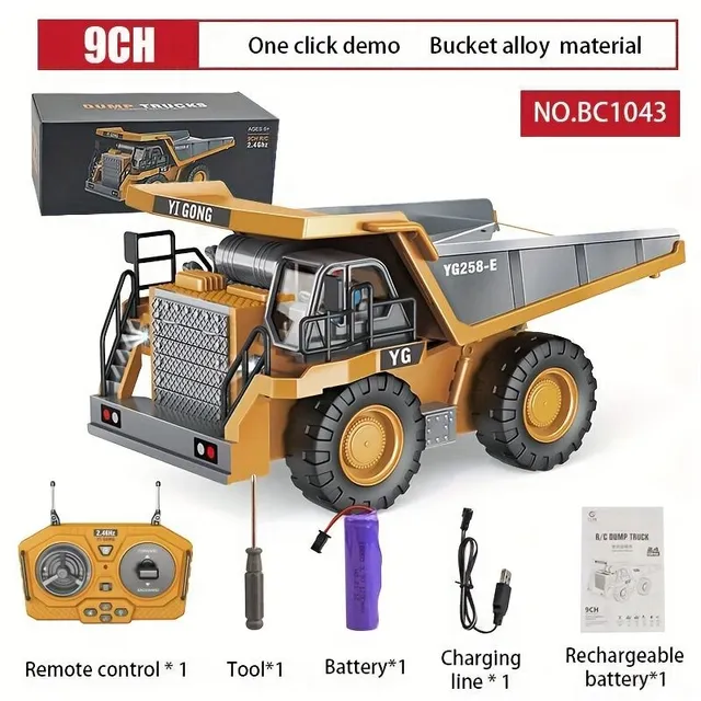 Dump truck: Realistic simulation, robust toy, garden entertainment