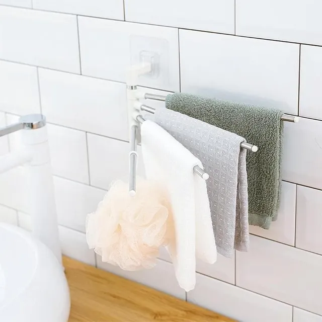 Wall rack for towels