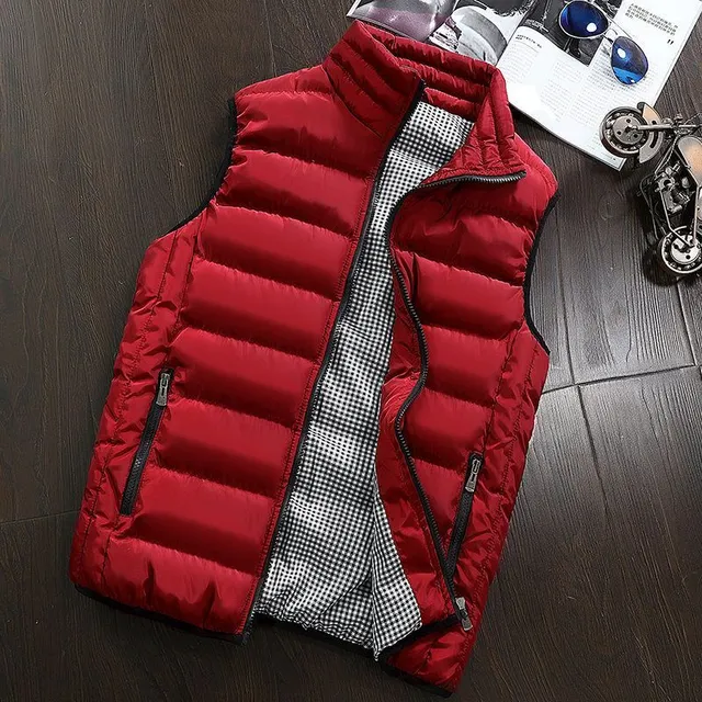 Pánská luxusní zimní vesta Alex red s