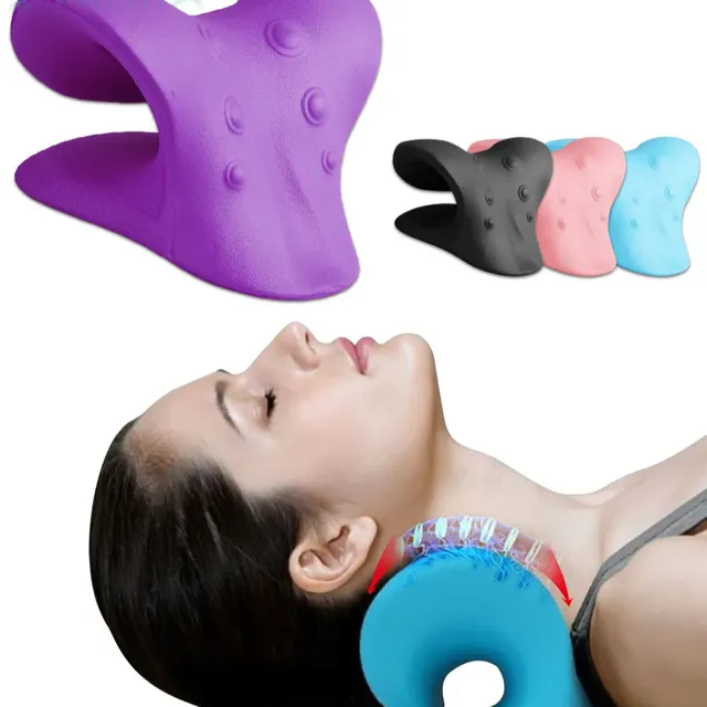 Pernă specială pentru gât - potrivită pentru întinderea și masajul coloanei cervicale, mai multe culori