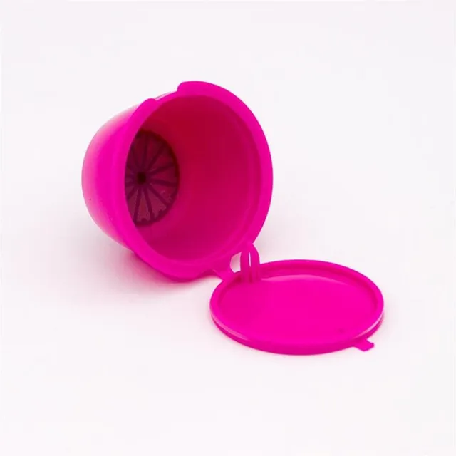 Refillable coffee machine capsules - various colours