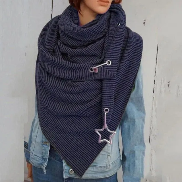 Women's warm elegant triangle wrap scarf