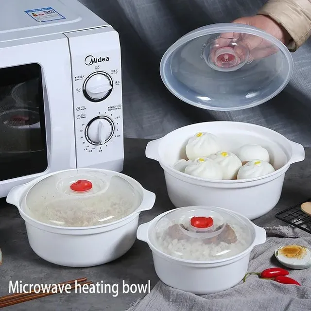 Steam pot 3v1 for microwave: cook dumplings, vegetables, heat food