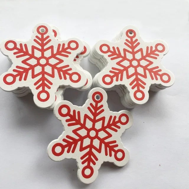 Wooden Christmas Ornaments 10pcs