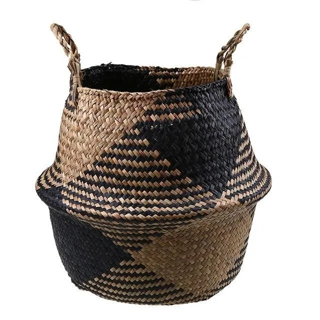 Rattan folding pot