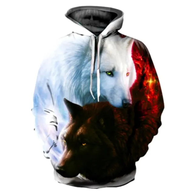 Bluza męska 3D wolf galaxy