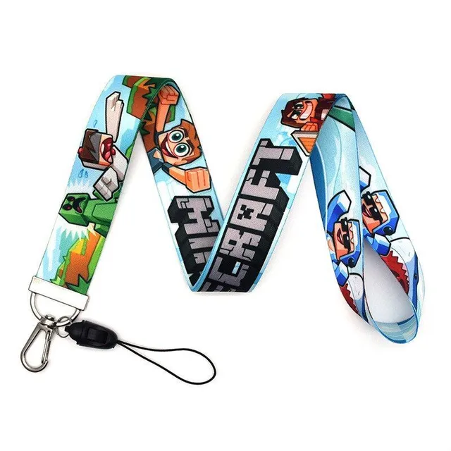 Stylish children's keychain with theme of computer games