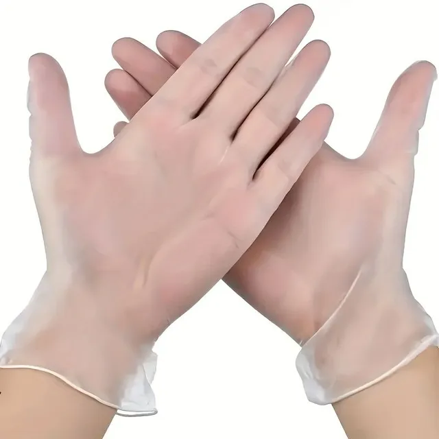 Set of 100 disposable gloves TPE for safe handling of food