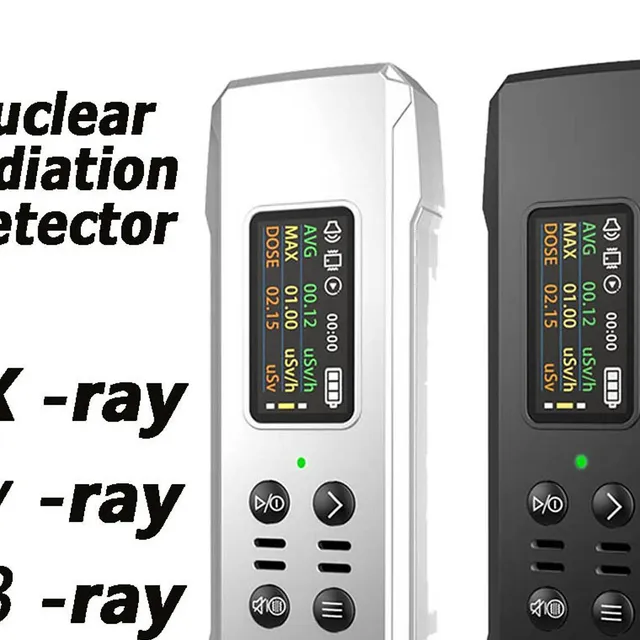 Detector de radiații nucleare de înaltă precizie, Contor Geiger, Tester de raze X, Detector de radioactivitate cu 3 alarme, Detector de apă uzată