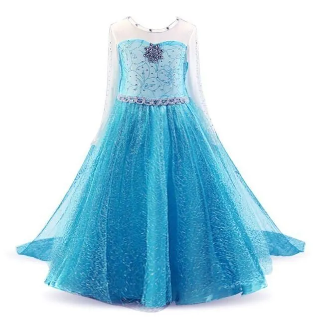 Strój dla dzieci księżniczki Elsy z filmu "Frozen dress-13 5