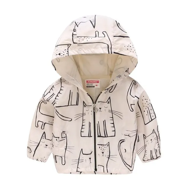 Girls spring and autumn windbreakers with hood