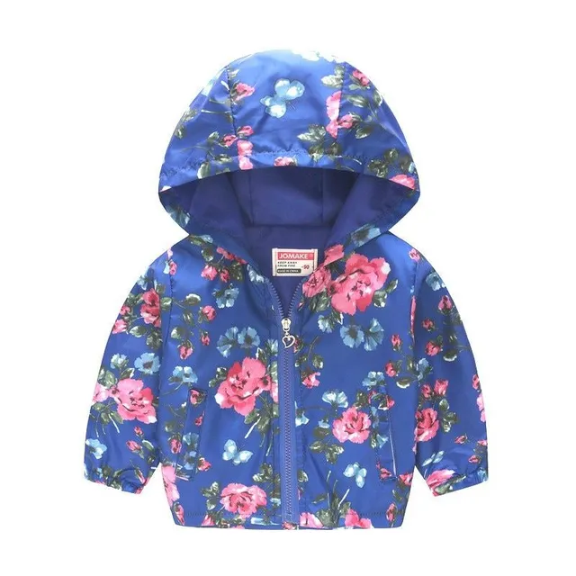 Girls spring and autumn windbreakers with hood