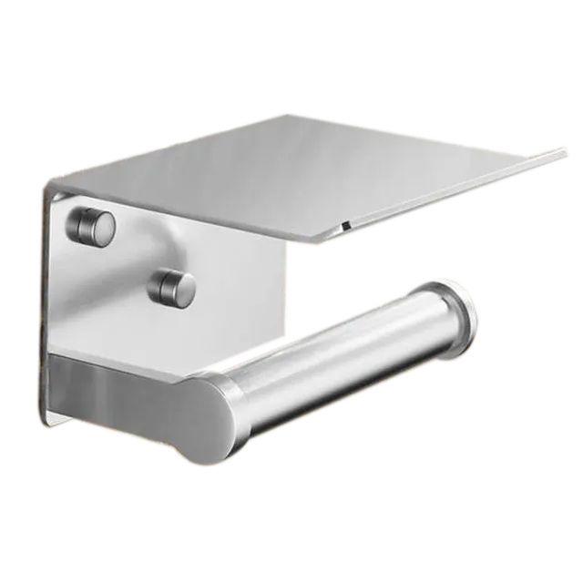 Stainless steel toilet paper holder type 2 silver