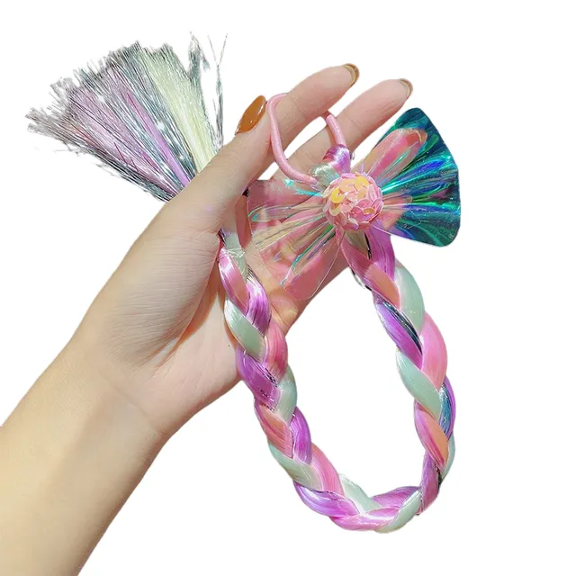 Hair rubber with hair extensions for children