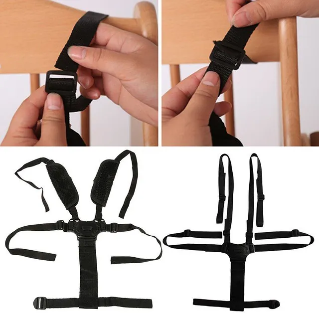 Baby five-point safety belt for stroller