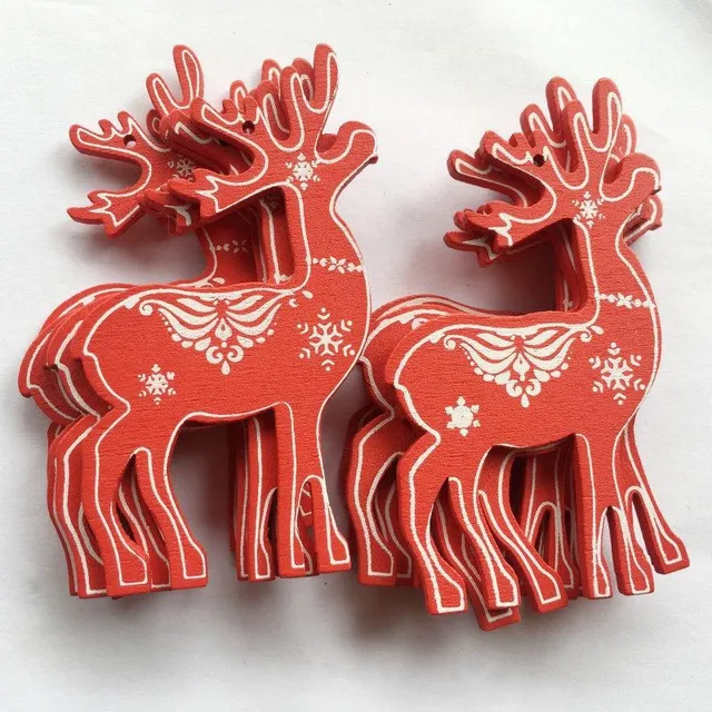 Wooden Christmas Ornaments 10pcs