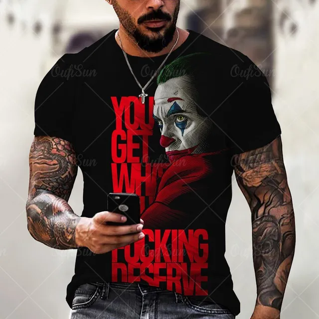 Men's short sleeve T-shirt with print - Joker