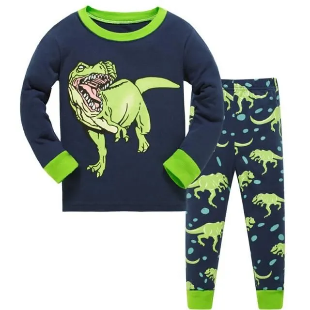 Children's two-piece pajamas with long sleeves