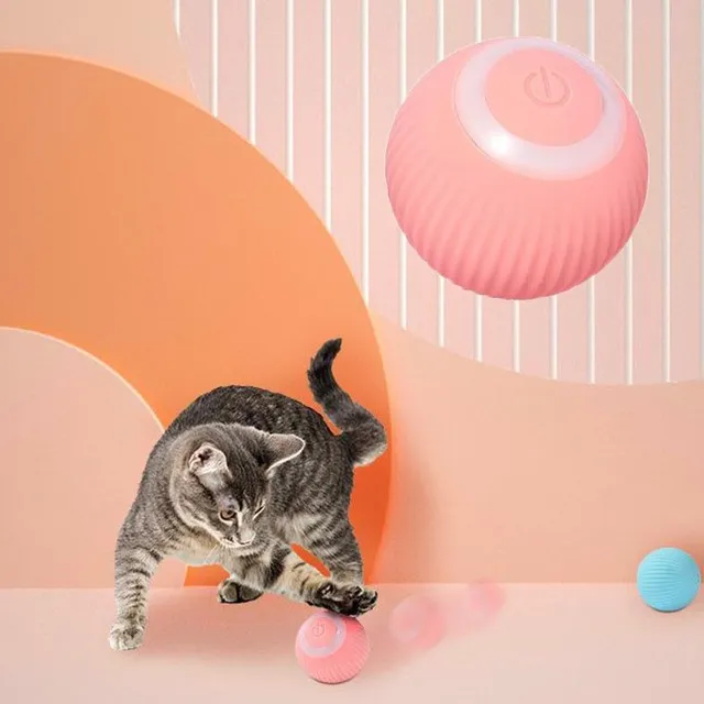 Inteligentná interaktívna hračka pre mačky a psy v tvare samohybnej loptičky Nudd