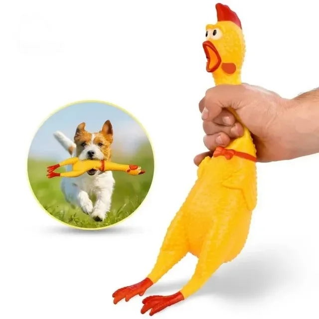 Smoking Chicken - Fun sand toy for dogs with safe rubber chewing material