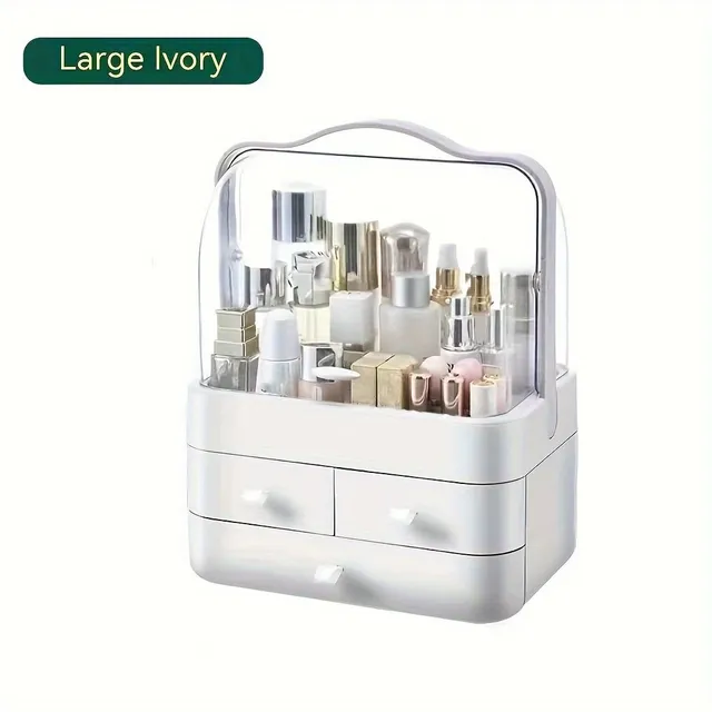 Spectacular cosmetic organizer with large capacity, storage boxes and drawers