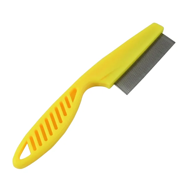 Stainless steel flea comb for pets Coat for lice with handle Coat for dog and cat care Comb for flea and egg comb 14 cm