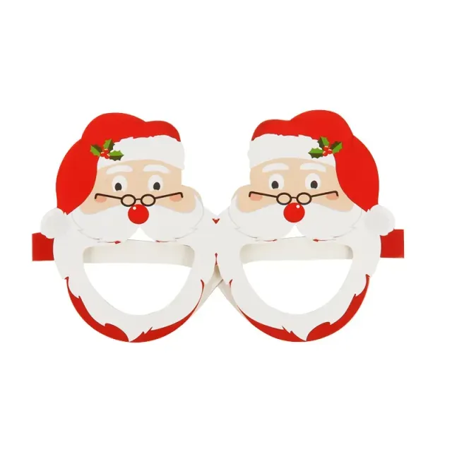 9pcs Christmas props into a photo booth with Santa Claus motifs, Christmas tree and glasses