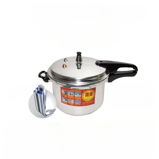 Aluminium pressure cooker in the kitchen