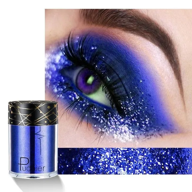 Luxury glitter in several color variants with universal use on eyes, lips and body