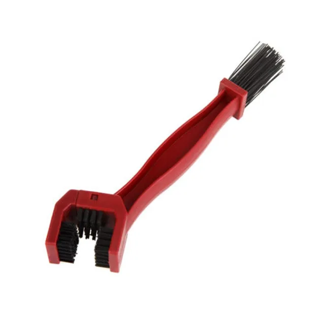 Brush cleaner for motorcycle chains - toothed brush
