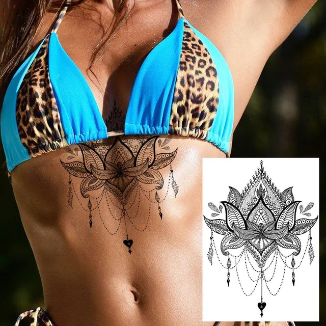 Sexy floral temporary tattoos for women