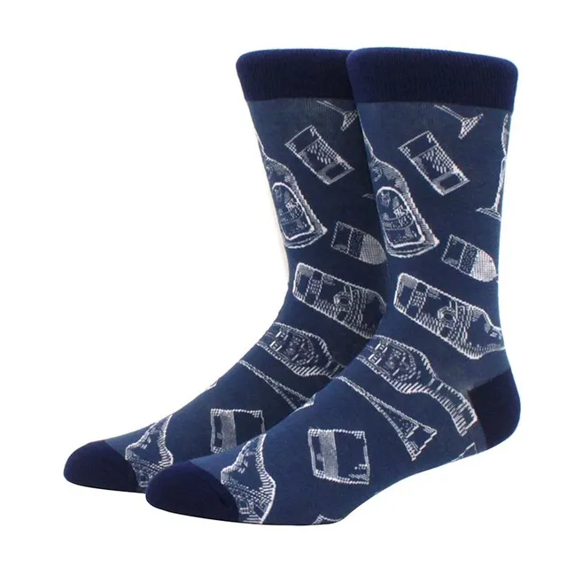 Pánske vtipné farebné ponožky na zimu
