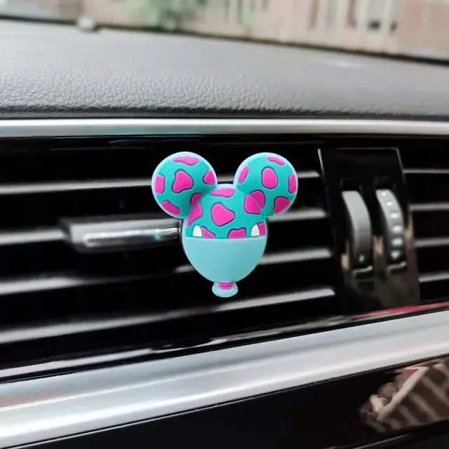 Delizioso clip per profumo auto con i personaggi amati di Mickey e Minnie