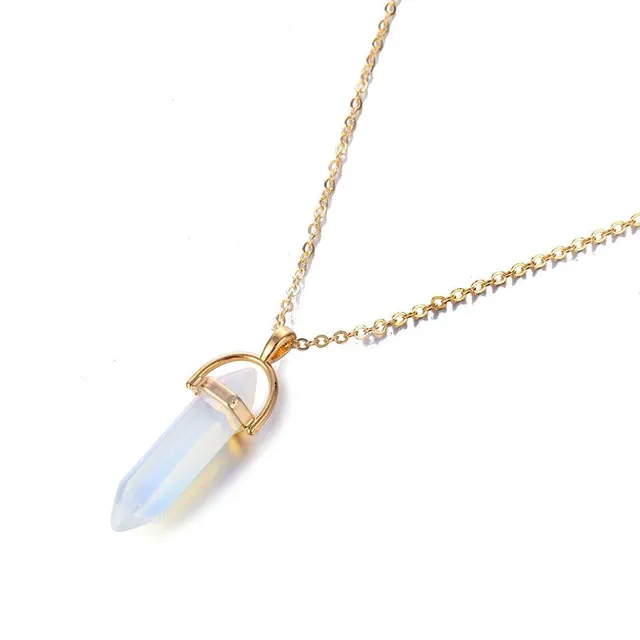 Gold necklace with magic crystal