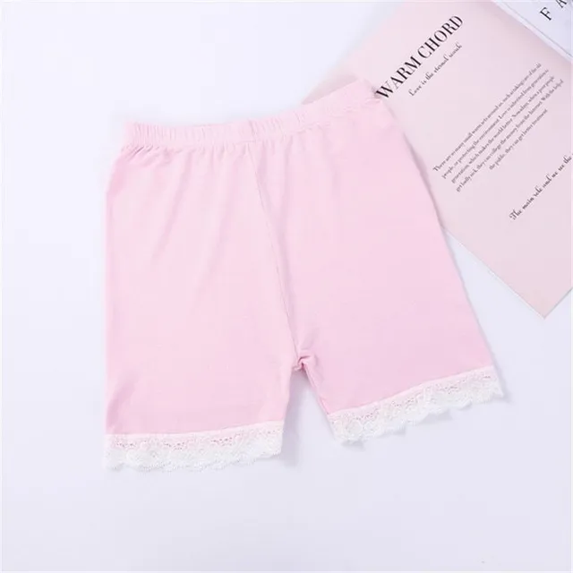 Gorgeous girls' shorts made of comfortable elastic material with cute Randulf lace detail