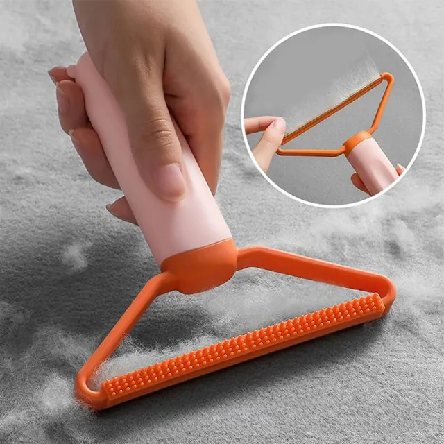 Useful scraper for combing hair from fabric - several color variants