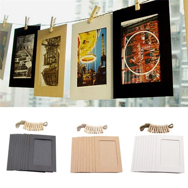 Decorative paper photo frames