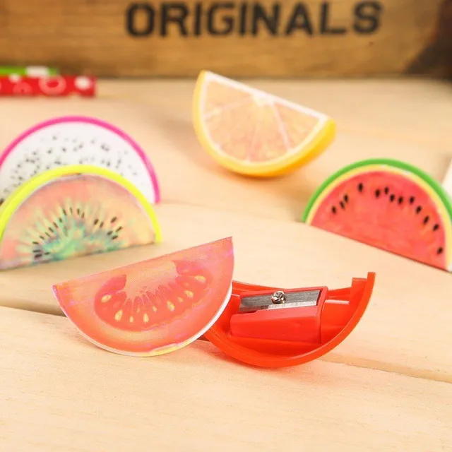 Stylish sharpener in the shape of cut fruit - random variant