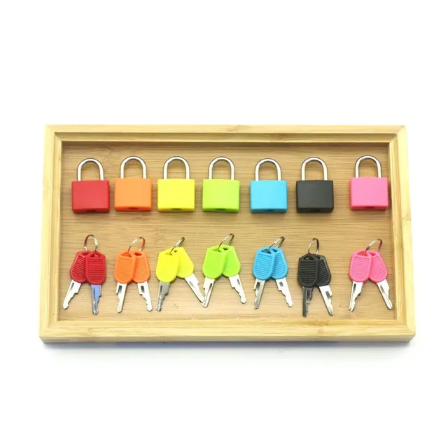 Set of educational Montessori colourful locks