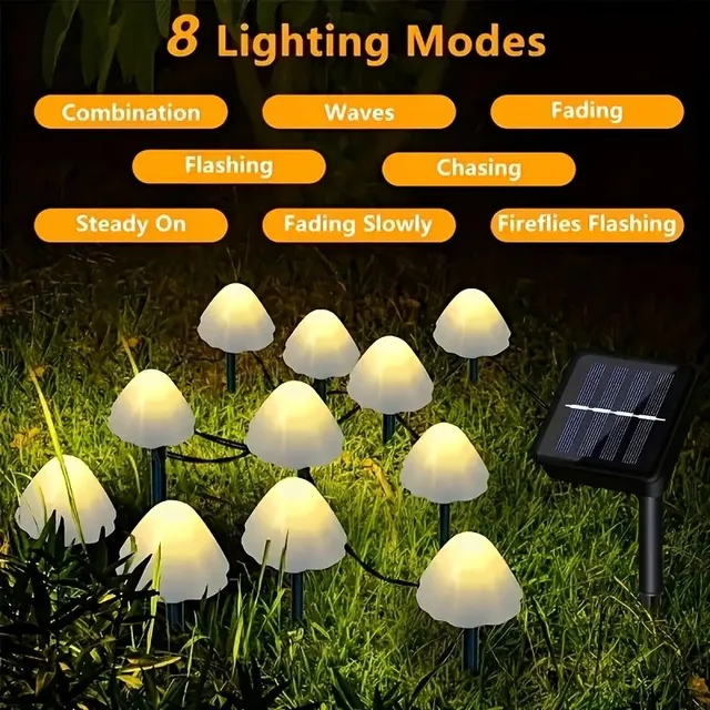 3,5 M 10LEDs Sunshine Mushroom Chain Lights