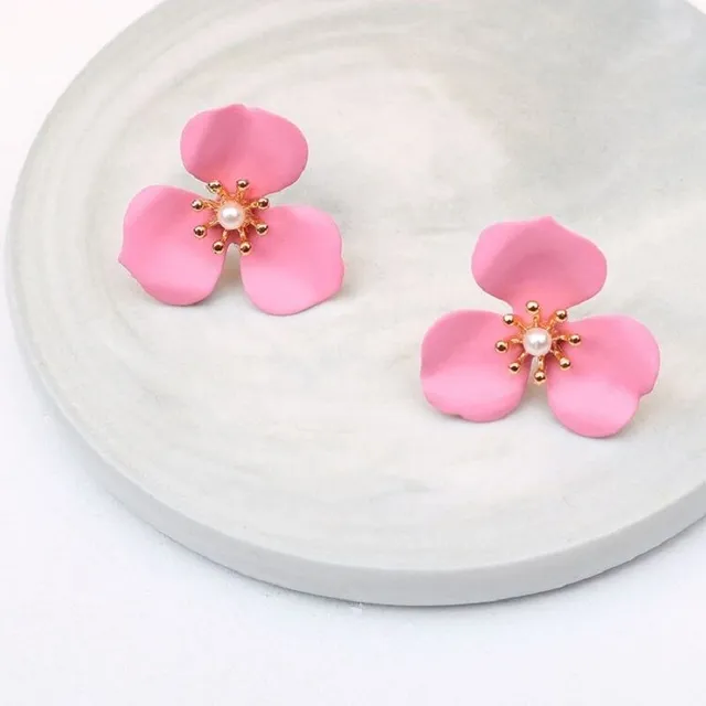 Women's flower earrings J189