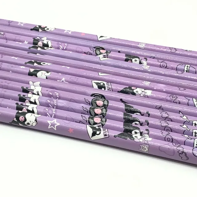 Set of 5 wooden graphite pencils HB with motifs of animals for children