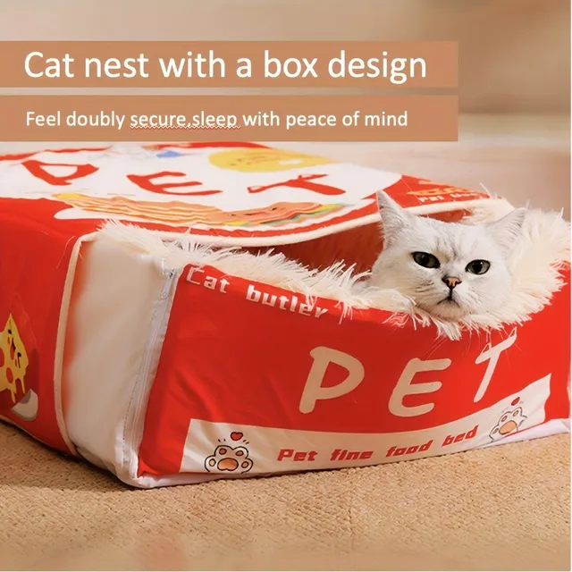 Cozy cat house snack box, ideal all year round