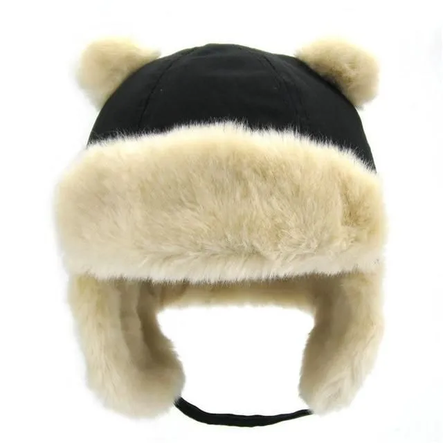 Baby ear muff with fur coat