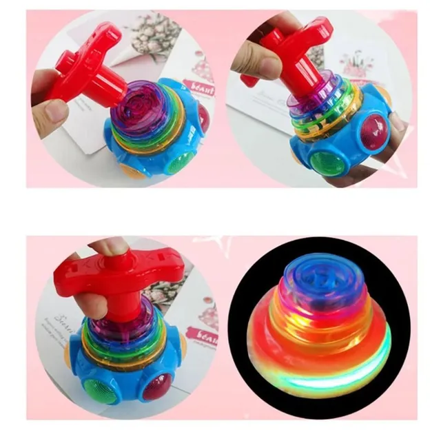 Jucărie colorată care se rotește cu declanșator