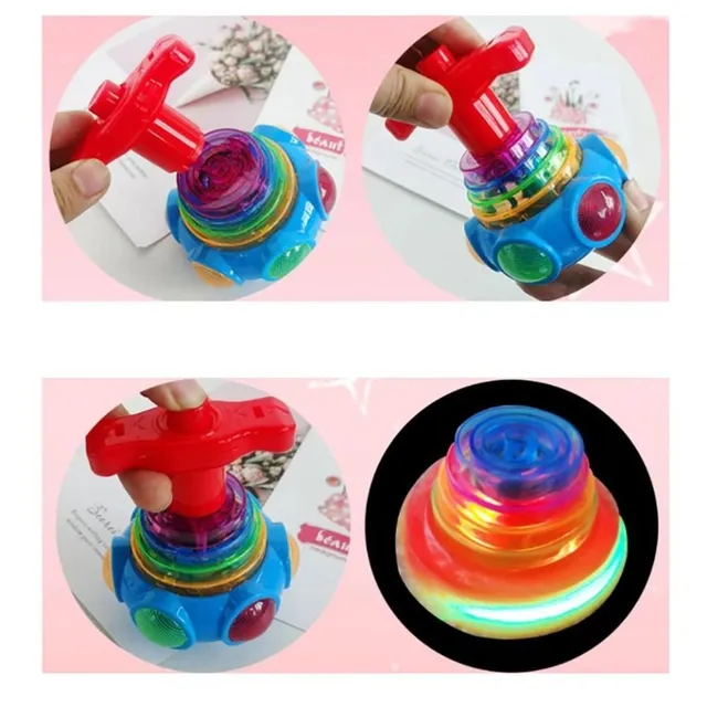 Colour spinning toy with trigger